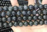 CBJ561 15.5 inches 12mm round black jade beads wholesale