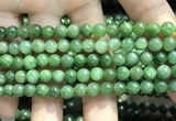 CBJ636 15.5 inches 6mm round Russian green jade beads wholesale