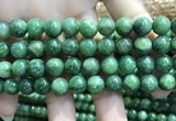 CBJ638 15.5 inches 10mm round Russian green jade beads wholesale