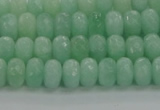 CBJ65 15.5 inches 5*8mm faceted rondelle jade gemstone beads