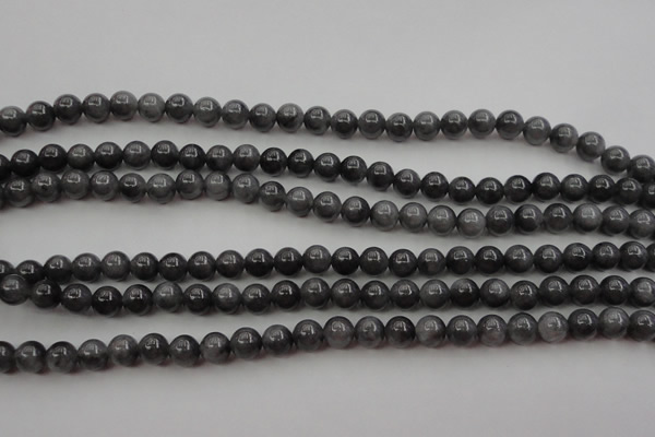 CBJ650 15.5 inches 6mm round black jade beads wholesale