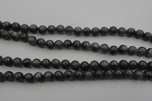 CBJ651 15.5 inches 8mm round black jade beads wholesale