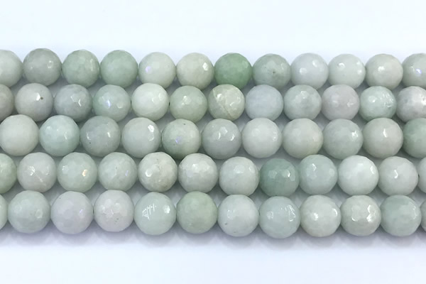 CBJ683 15 inches 10mm faceted round jade gemstone beads