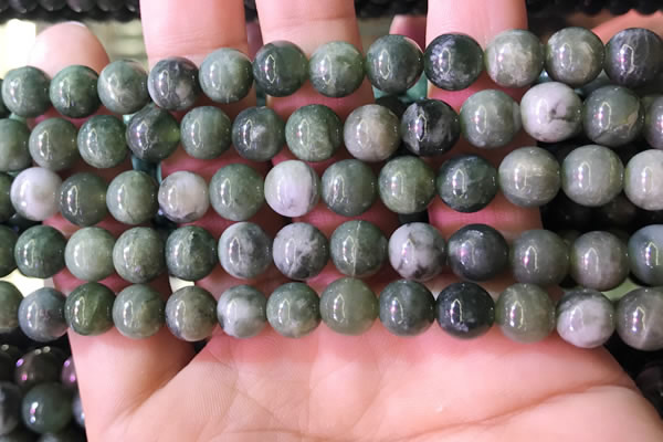 CBJ707 15.5 inches 8mm round green jade beads wholesale