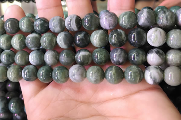 CBJ708 15.5 inches 10mm round green jade beads wholesale