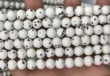 CBJ747 15.5 inches 8mm round dalmatian jade gemstone beads wholesale