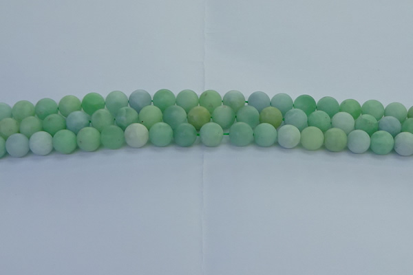 CBJ82 15.5 inches 8mm round matte jade gemstone beads wholesale