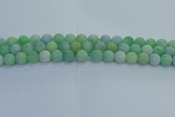 CBJ83 15.5 inches 10mm round matte jade gemstone beads wholesale