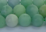 CBJ84 15.5 inches 12mm round matte jade gemstone beads wholesale