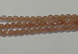 CBQ07 15.5 inches 4mm faceted round strawberry quartz beads