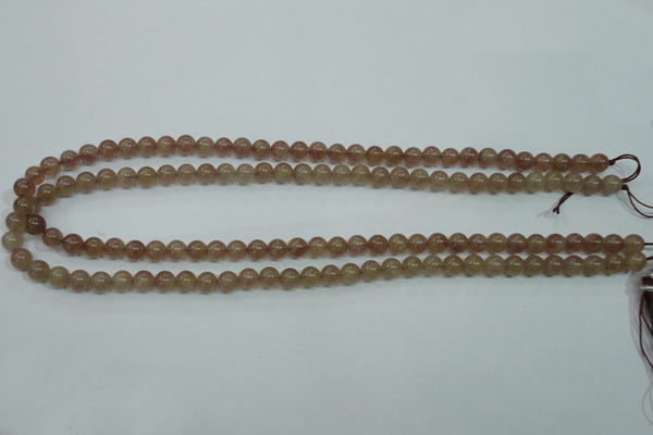 CBQ201 15.5 inches 6mm round strawberry quartz beads wholesale