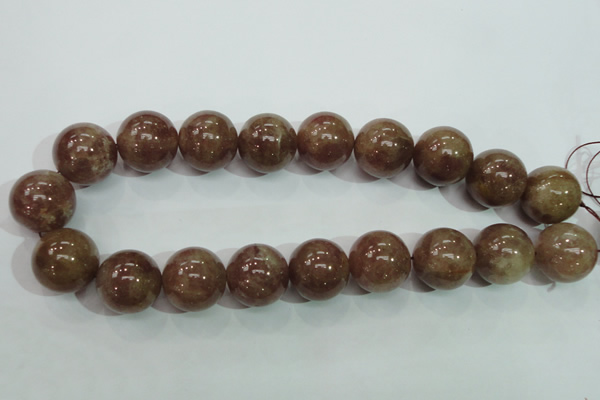 CBQ208 15.5 inches 20mm round strawberry quartz beads wholesale