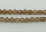 CBQ211 15.5 inches 6mm faceted round strawberry quartz beads