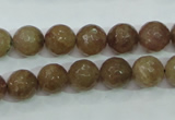 CBQ213 15.5 inches 10mm faceted round strawberry quartz beads