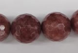 CBQ218 15.5 inches 20mm faceted round strawberry quartz beads