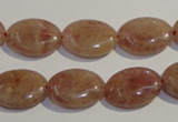 CBQ22 15.5 inches 13*18mm oval strawberry quartz beads wholesale