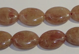 CBQ23 15.5 inches 15*20mm oval strawberry quartz beads wholesale