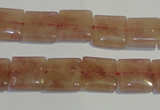 CBQ29 15.5 inches 12*12mm square strawberry quartz beads wholesale