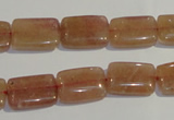 CBQ30 15.5 inches 10*14mm rectangle strawberry quartz beads