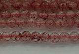 CBQ300 15.5 inches 4mm round natural strawberry quartz beads