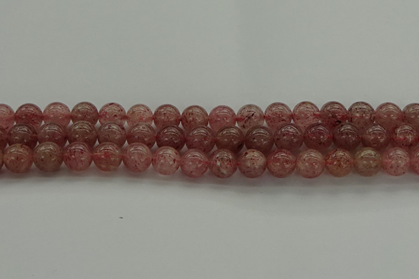 CBQ303 15.5 inches 10mm round natural strawberry quartz beads