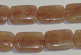 CBQ31 15.5 inches 13*18mm rectangle strawberry quartz beads