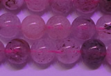 CBQ402 15 inches 8mm round natural strawberry quartz beads