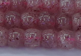 CBQ440 15.5 inches 8*11mm drum lavender strawberry quartz beads