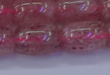 CBQ450 15.5 inches 15*20mm drum strawberry quartz beads