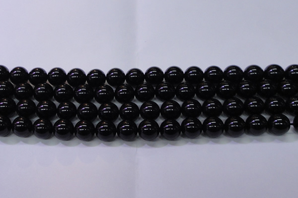 CBQ504 15.5 inches 12mm round natural black quartz beads