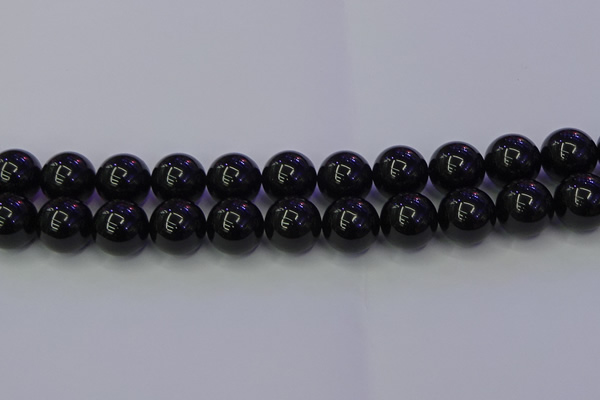 CBQ506 15.5 inches 16mm round natural black quartz beads