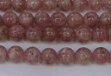 CBQ601 15.5 inches 6mm round natural strawberry quartz beads