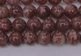 CBQ602 15.5 inches 8mm round natural strawberry quartz beads