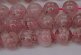 CBQ608 15.5 inches 10mm round natural strawberry quartz beads