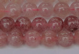 CBQ613 15.5 inches 10mm round natural strawberry quartz beads