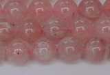 CBQ614 15.5 inches 12mm round natural strawberry quartz beads