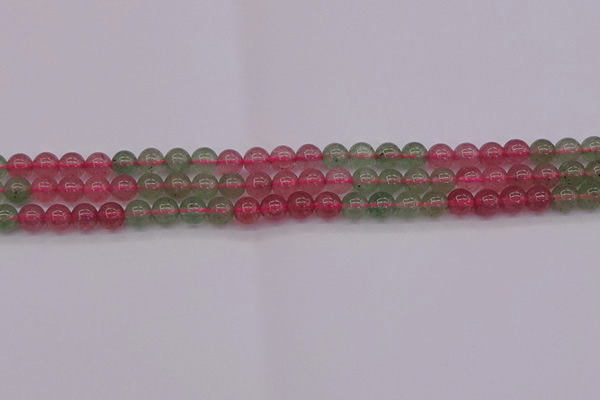 CBQ651 15.5 inches 6mm round mixed strawberry quartz beads