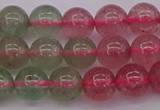 CBQ653 15.5 inches 10mm round mixed strawberry quartz beads