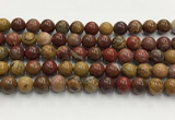 CBQ742 15.5 inches 10mm round red moss agate gemstone beads wholesale