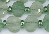 CBQ756 15.5 inches 6*8mm faceted oval green strawberry quartz beads