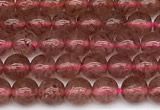 CBQ770 15 inches 4mm round strawberry quartz beads