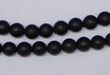 CBS02 15.5 inches 6mm round black stone beads wholesale