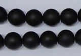 CBS05 15.5 inches 12mm round black stone beads wholesale