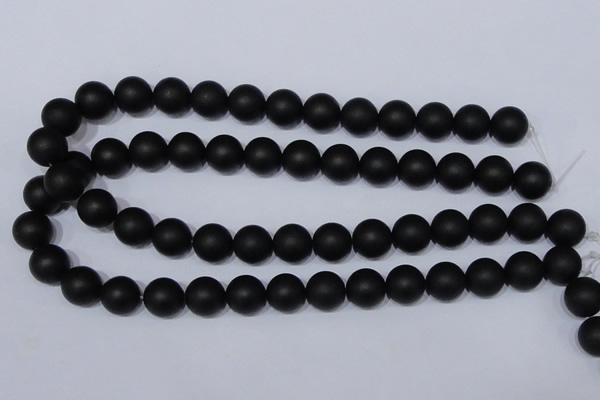 CBS05 15.5 inches 12mm round black stone beads wholesale