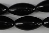 CBS204 15.5 inches 15*30mm rice blackstone beads wholesale