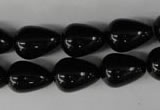 CBS205 15.5 inches 12*16mm teardrop blackstone beads wholesale