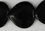 CBS236 15.5 inches 30*30mm heart blackstone beads wholesale