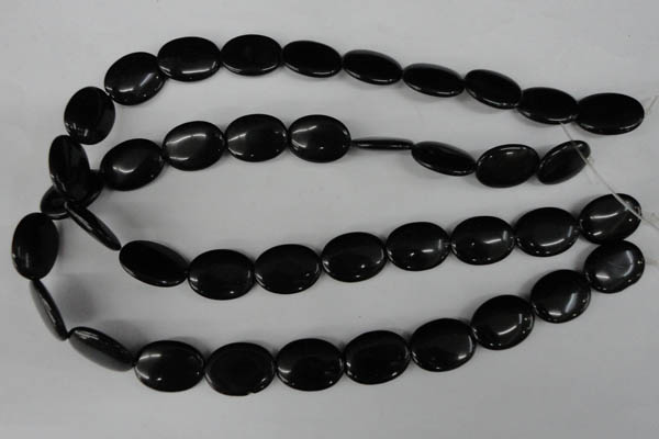 CBS251 15.5 inches 15*20mm oval blackstone beads wholesale