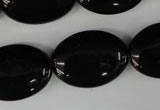 CBS252 15.5 inches 18*25mm oval blackstone beads wholesale