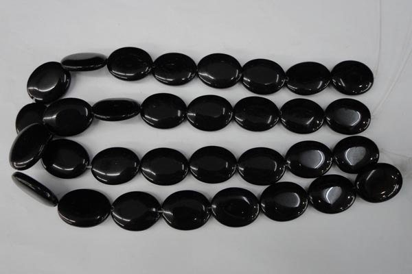 CBS253 15.5 inches 20*25mm oval blackstone beads wholesale